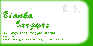 bianka vargyas business card